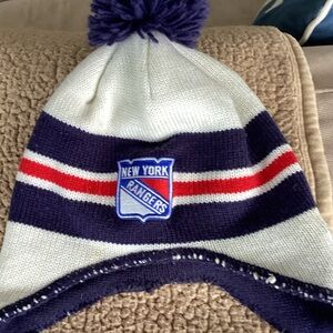 NHL Striped Knit Beanie with Logo